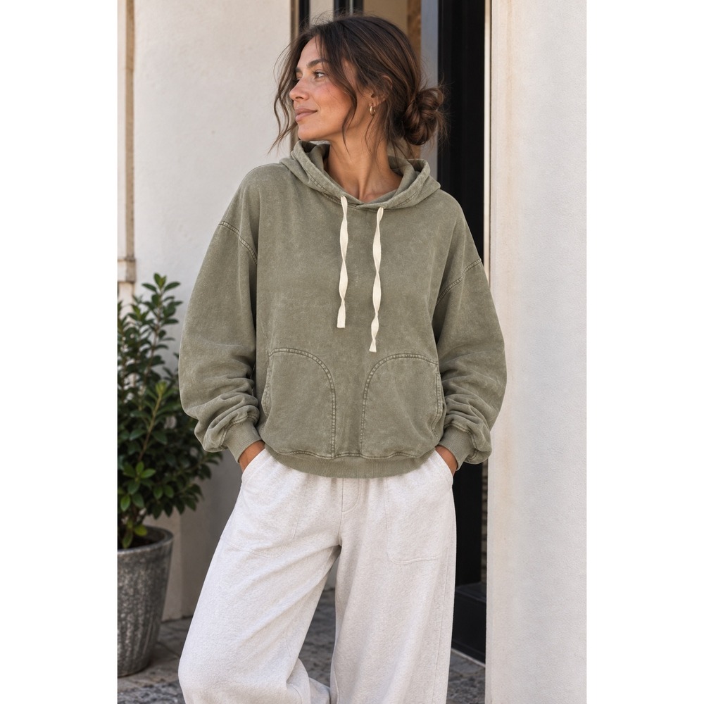 Jane & Delancey Washed Sage Hoodie XL